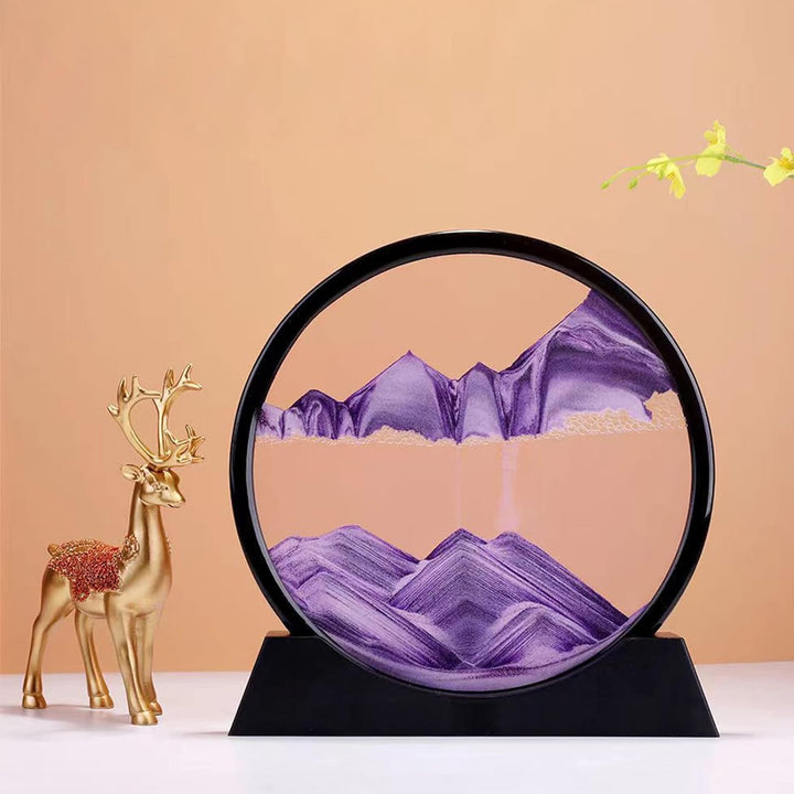 Flowing Sand Painting, 3D Moving Sand Art Picture, Dynamic Natural Landscape - Adorable