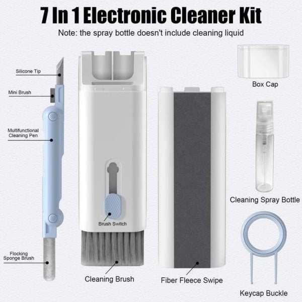 7 In 1 Kit Scalable Keyboard Brush Earphone Pen Cleaner - Adorable
