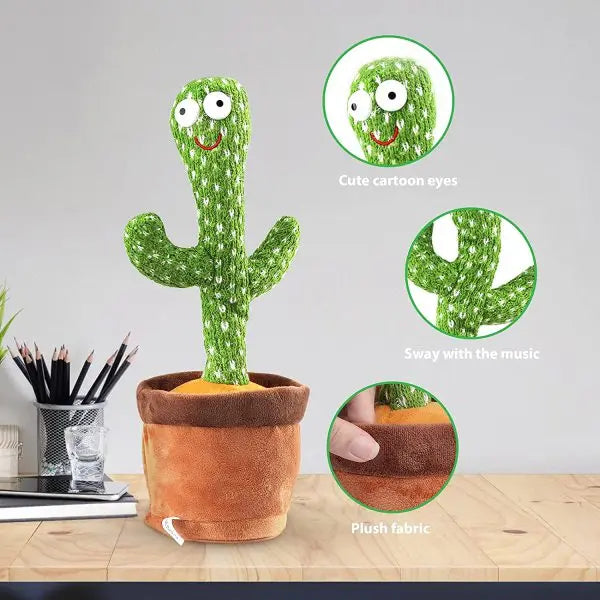 New Dancing Cactus Toy, Talking Tree Cactus Plush Toy Free Home Delivery Limited Stock Available Azadi Sale - Adorable